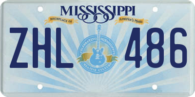 MS license plate ZHL486