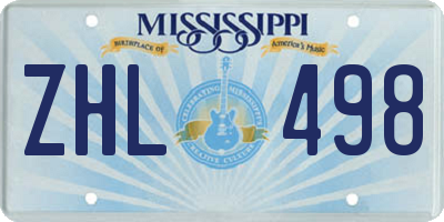 MS license plate ZHL498