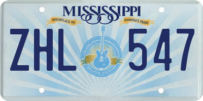 MS license plate ZHL547