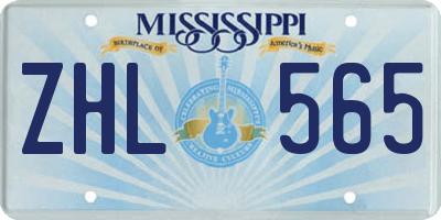 MS license plate ZHL565