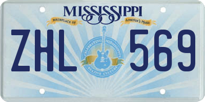MS license plate ZHL569