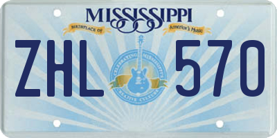 MS license plate ZHL570