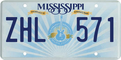 MS license plate ZHL571