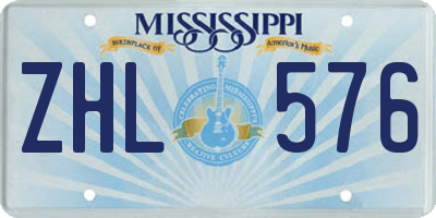 MS license plate ZHL576