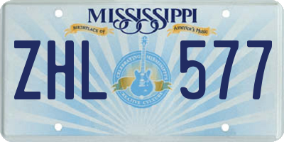 MS license plate ZHL577