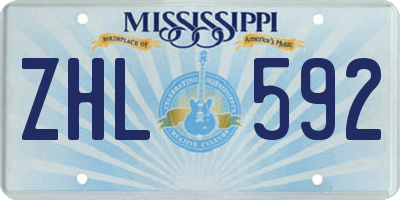 MS license plate ZHL592