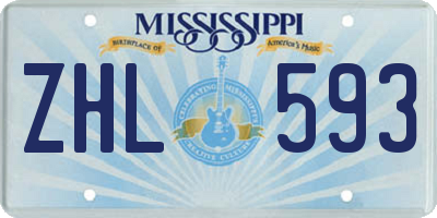 MS license plate ZHL593