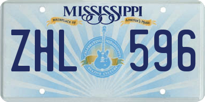 MS license plate ZHL596