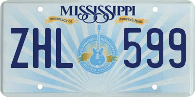 MS license plate ZHL599