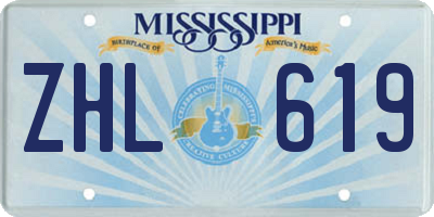 MS license plate ZHL619