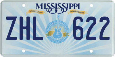 MS license plate ZHL622