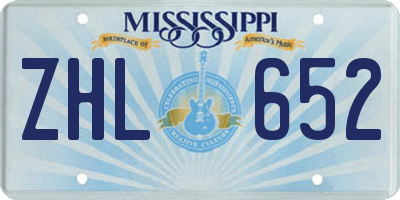 MS license plate ZHL652