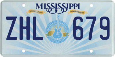 MS license plate ZHL679