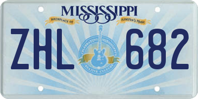 MS license plate ZHL682