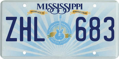 MS license plate ZHL683