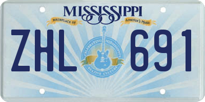 MS license plate ZHL691