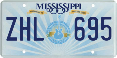 MS license plate ZHL695
