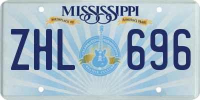 MS license plate ZHL696