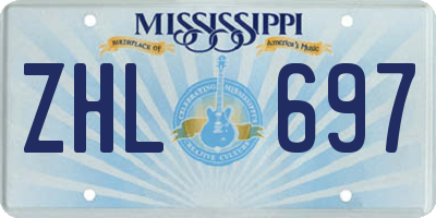 MS license plate ZHL697
