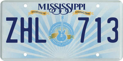 MS license plate ZHL713