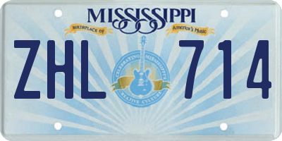 MS license plate ZHL714