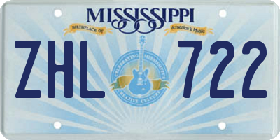 MS license plate ZHL722