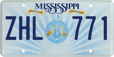 MS license plate ZHL771