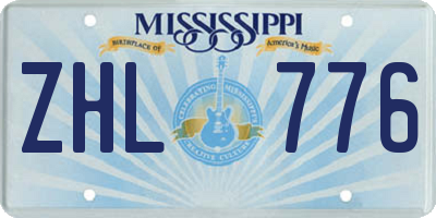 MS license plate ZHL776