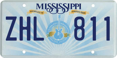 MS license plate ZHL811