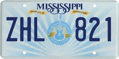 MS license plate ZHL821