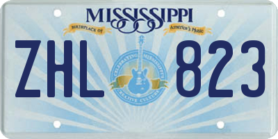 MS license plate ZHL823