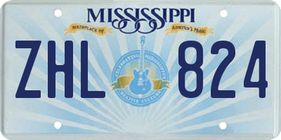MS license plate ZHL824
