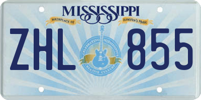 MS license plate ZHL855
