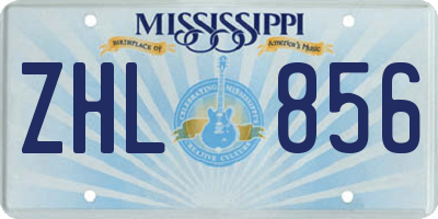 MS license plate ZHL856