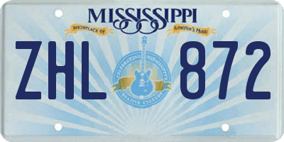 MS license plate ZHL872