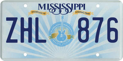 MS license plate ZHL876