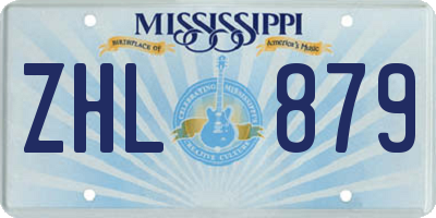 MS license plate ZHL879
