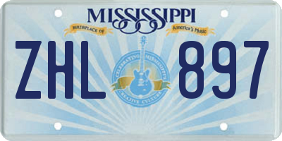 MS license plate ZHL897