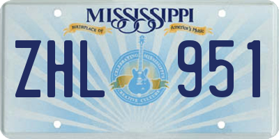 MS license plate ZHL951