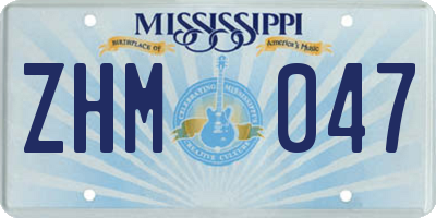 MS license plate ZHM047