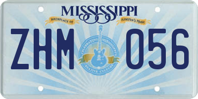 MS license plate ZHM056