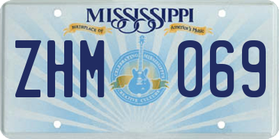 MS license plate ZHM069