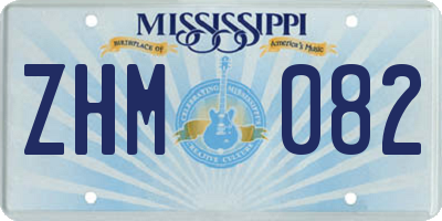 MS license plate ZHM082