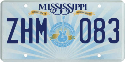 MS license plate ZHM083