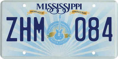 MS license plate ZHM084