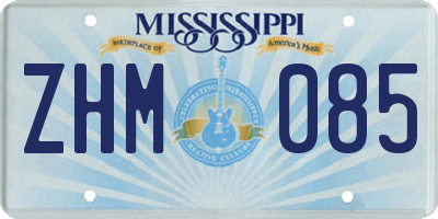 MS license plate ZHM085
