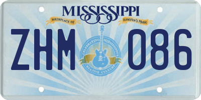 MS license plate ZHM086