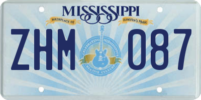 MS license plate ZHM087