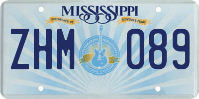 MS license plate ZHM089