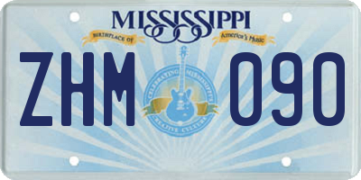 MS license plate ZHM090